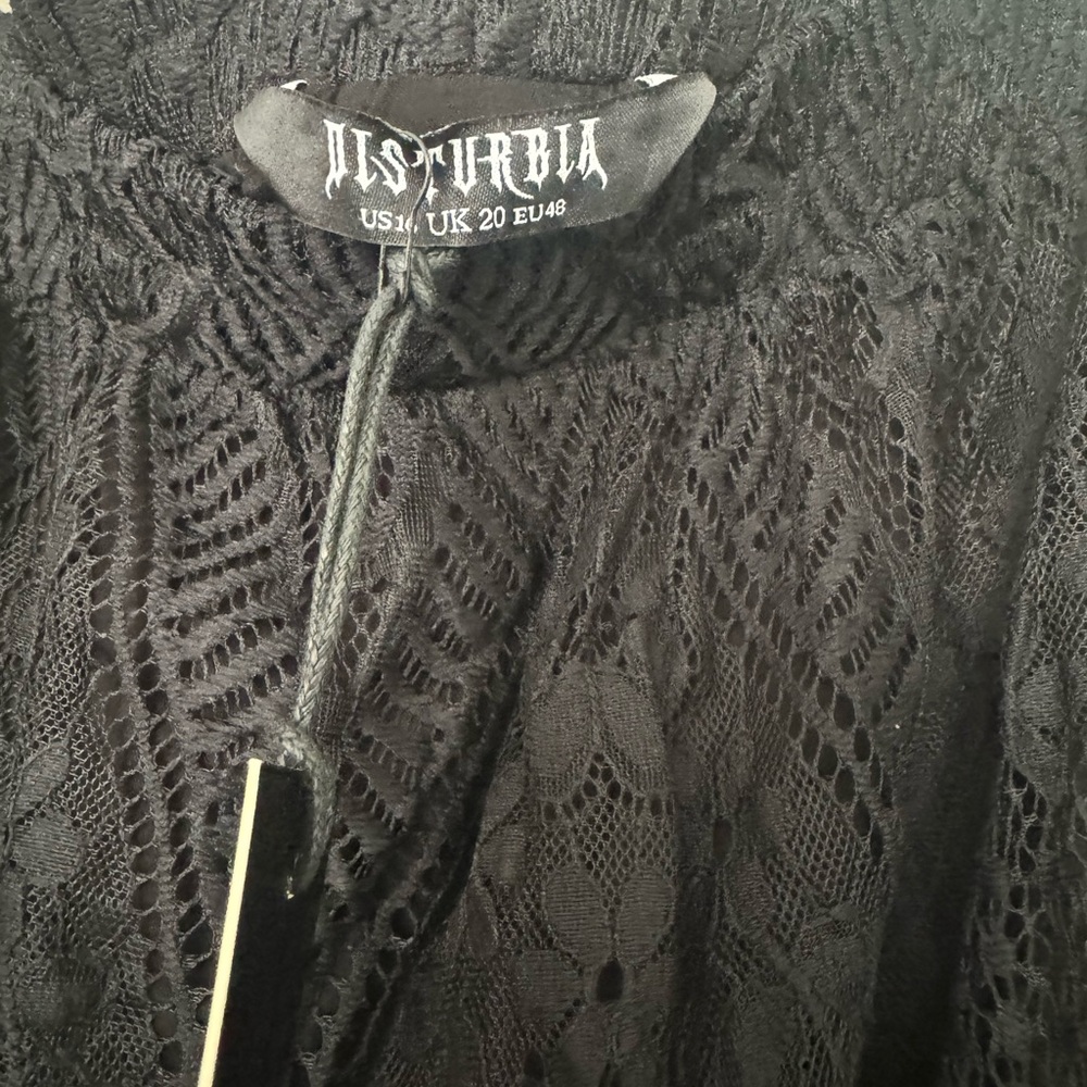 Disturbia Black Lace Midi Skirt - Picture 2 of 4